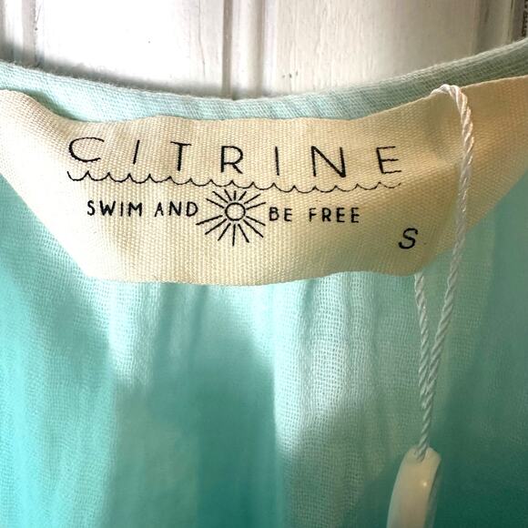 Citrine Della Dress Mint Green/Blue Gauze - Picture 3 of 8